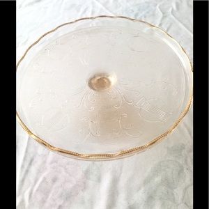 Vintage Harp Pattern By Jeanette 10" Elegant Glass